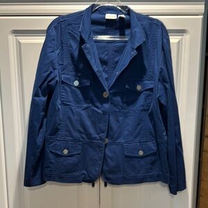Chico's Blue Utility Jacket Classic Design